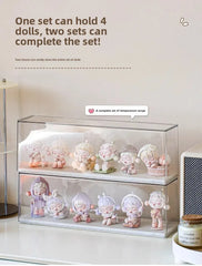 ELMAS Acrylic Storage Box Dustproof Cabinet for Home Goods