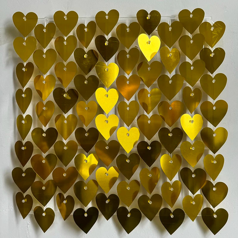 ELMAS Heart-Shaped Glitter Sequins Wall Panels 6/12/24Pc - Al Masam Stationery LLC