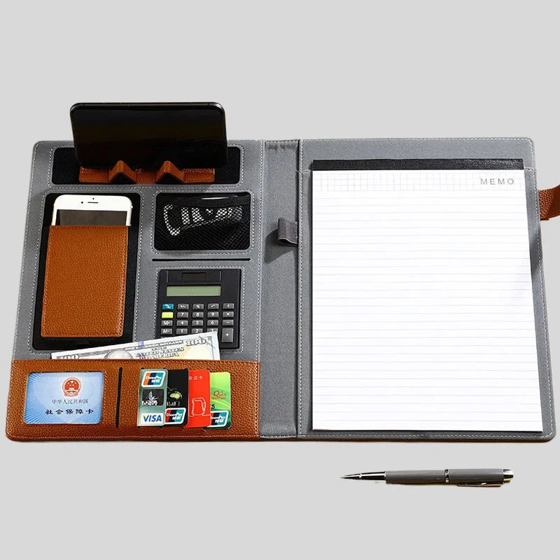 ELMAS Executive Leather Padfolio & Organizer Portfolio - Al Masam Stationery LLC