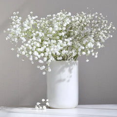 ELMAS Elegant 90 Heads White Artificial Flowers Bouquet Decor