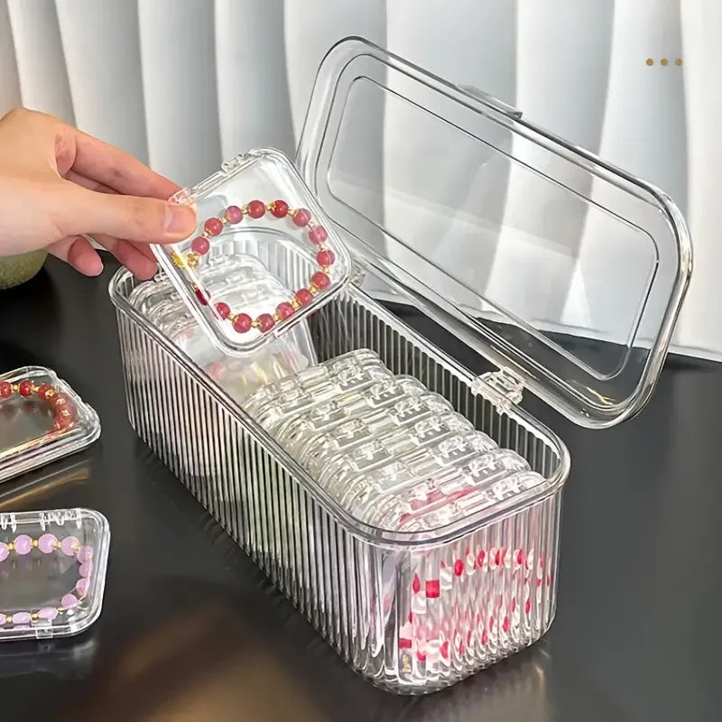 ELMAS Acrylic Nail Art Storage Box Set with Lid Sealed - Al Masam Stationery LLC