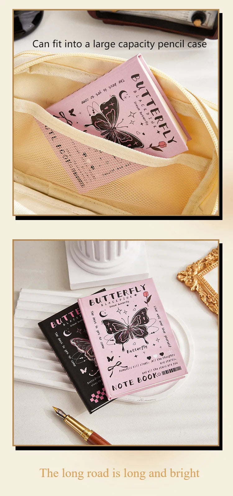 ELMAS High-Grade Butterfly A7 Portable Notebook for Students - Al Masam Stationery LLC