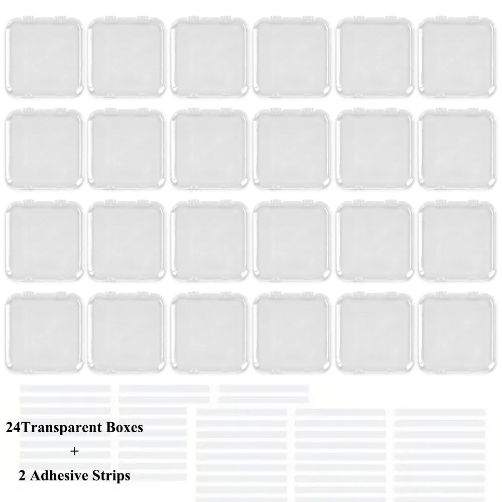 ELMAS Acrylic Nail Art Storage Box Set with Lid Sealed - Al Masam Stationery LLC