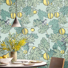 ELMAS Custom Pastoral Monkey Fruit 3D Wallpaper Kids Room - Al Masam Stationery LLC
