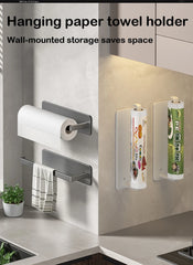 ELMAS Kitchen Paper Towel Holder Wall Mount Nail-Free Rack - Al Masam Stationery LLC