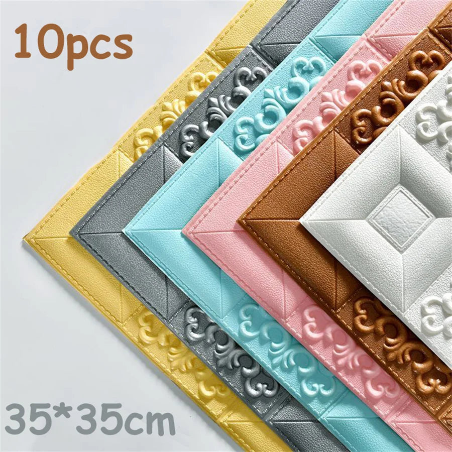 ELMAS 10pc 5MM Self Adhesive 3D Brick Wall Stickers - Al Masam Stationery LLC