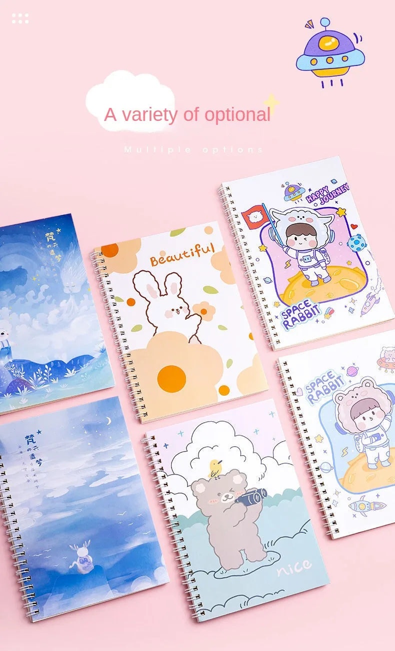 ELMAS Cute A5 Coil Notebook for Stylish Students - Al Masam Stationery LLC