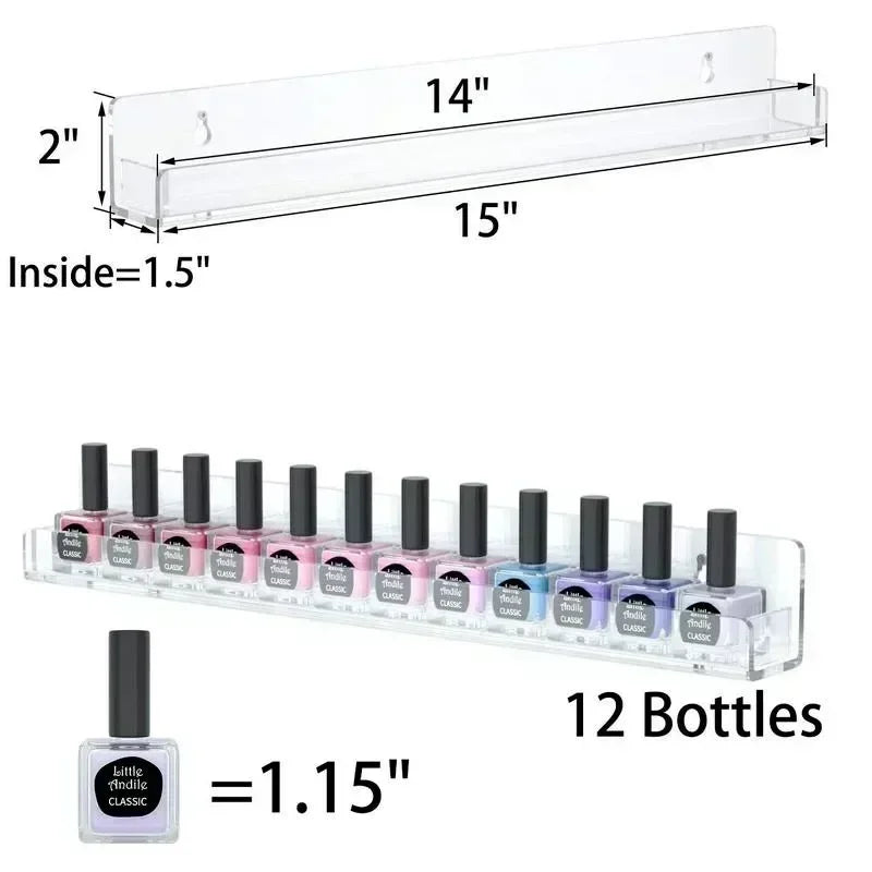 ELMAS 2/4/6 Layer Nail Polish Display Rack Acrylic Holder - Al Masam Stationery LLC