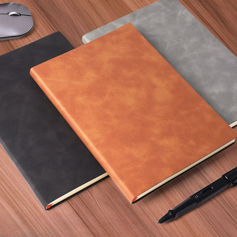 ELMAS A5 Leather Book Skin Notepad for Business Use - Al Masam Stationery LLC