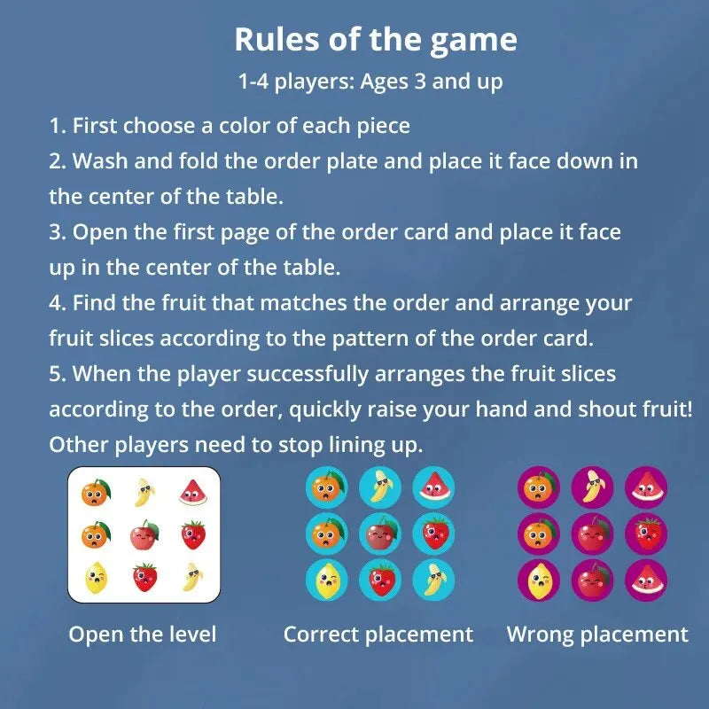 ELMAS Kids Educational Fruit Master Color Matching Game - Al Masam Stationery LLC