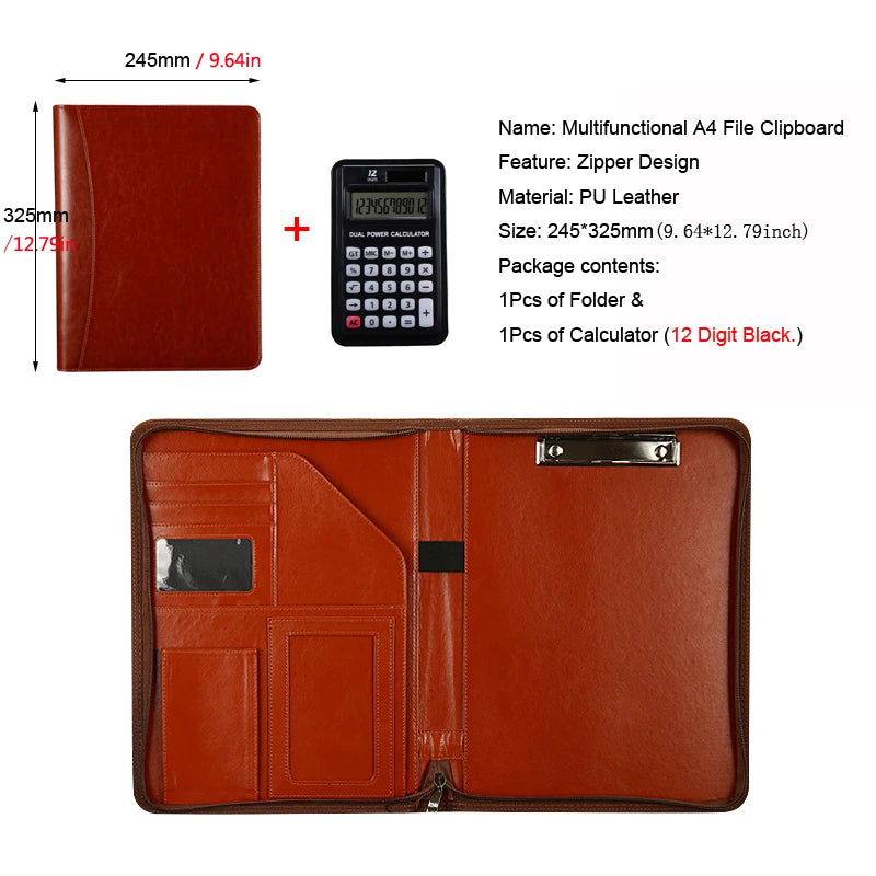 ELMAS Premium PU A4 Business Folder & Organizer - Al Masam Stationery LLC