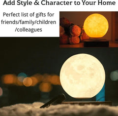 ELMAS Floating Luna Night Light - 3 Color Modes Decor - Al Masam Stationery LLC