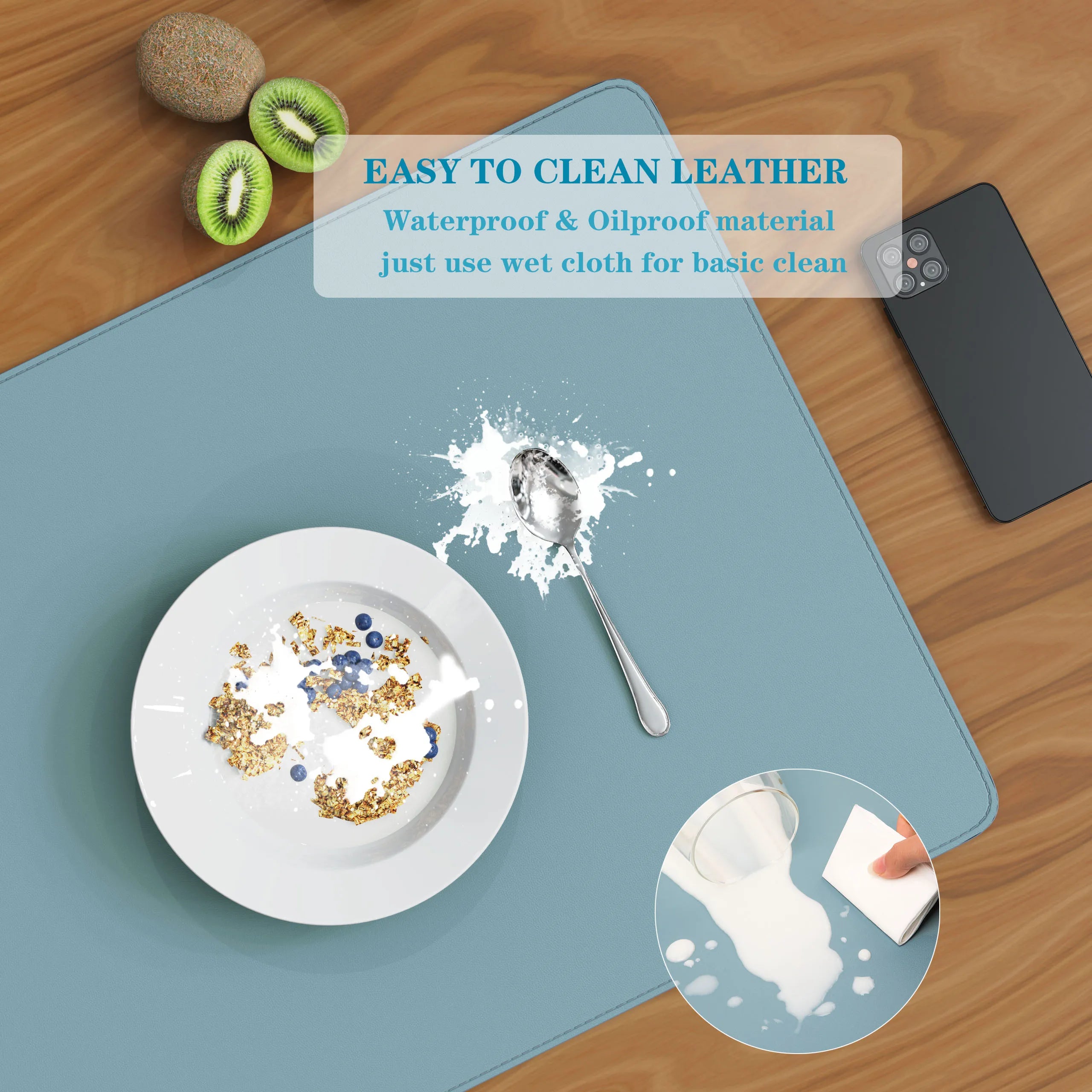 ELMAS Premium Dual-Sided Cork & Leather Mouse Pad - Al Masam Stationery LLC