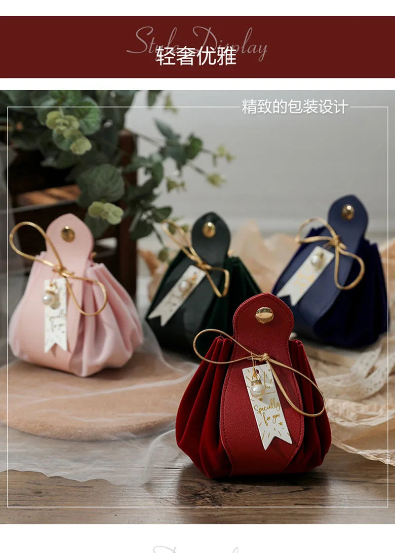 ELMAS Luxury Leather Wedding Candy Packaging Bag Supplies - Al Masam Stationery LLC