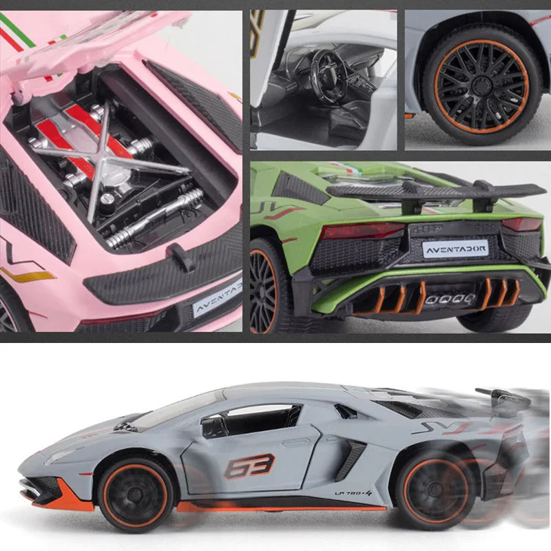 ELMAS 1:32 Lamborghini Aventador SVJ Diecast Model Car - Al Masam Stationery LLC