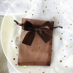 ELMAS 50/100Pcs Multicolor Organza Bags With Bow - Al Masam Stationery LLC