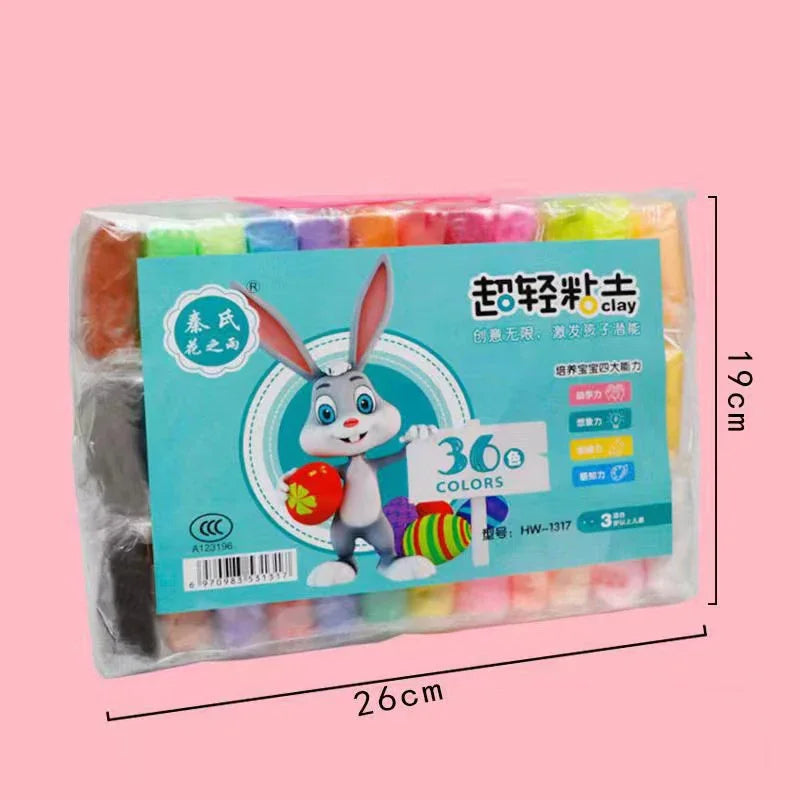 ELMAS 36 Color Air Dry Clay Set with Tools for Kids - Al Masam Stationery LLC