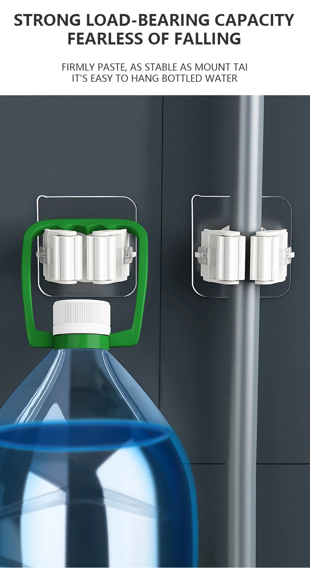 ELMAS Mop Hanger 4 Pack Broom Holder Wall Mount Storage - Al Masam Stationery LLC