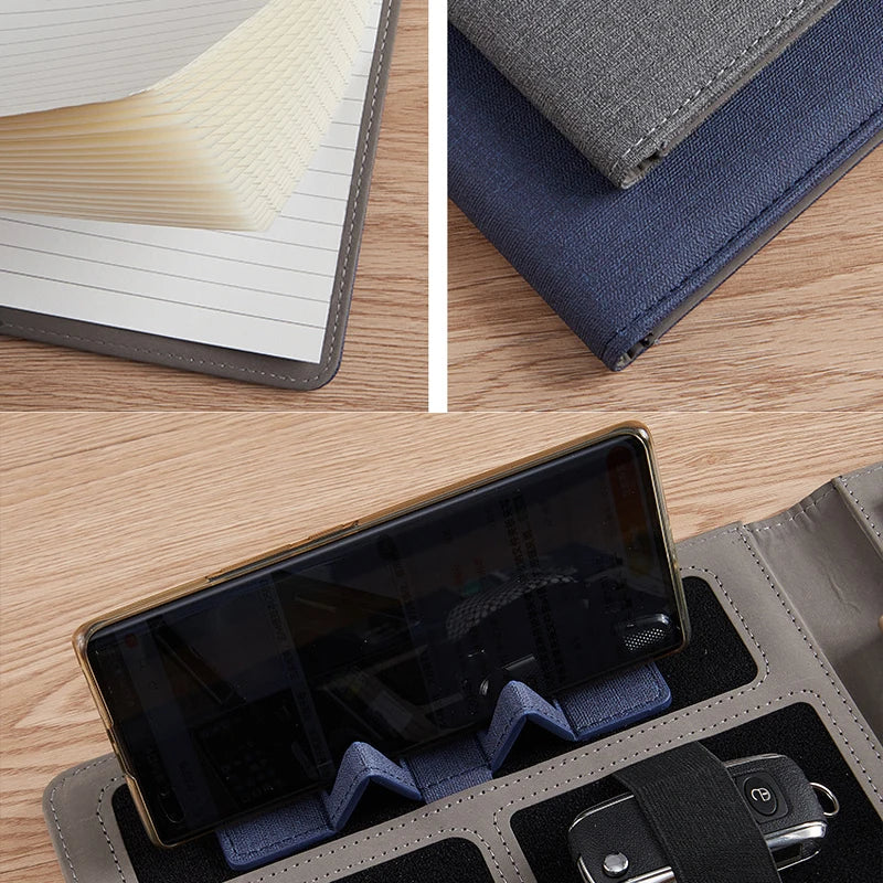 ELMAS Executive A4 Leather Portfolio Organizer for Men - Al Masam Stationery LLC