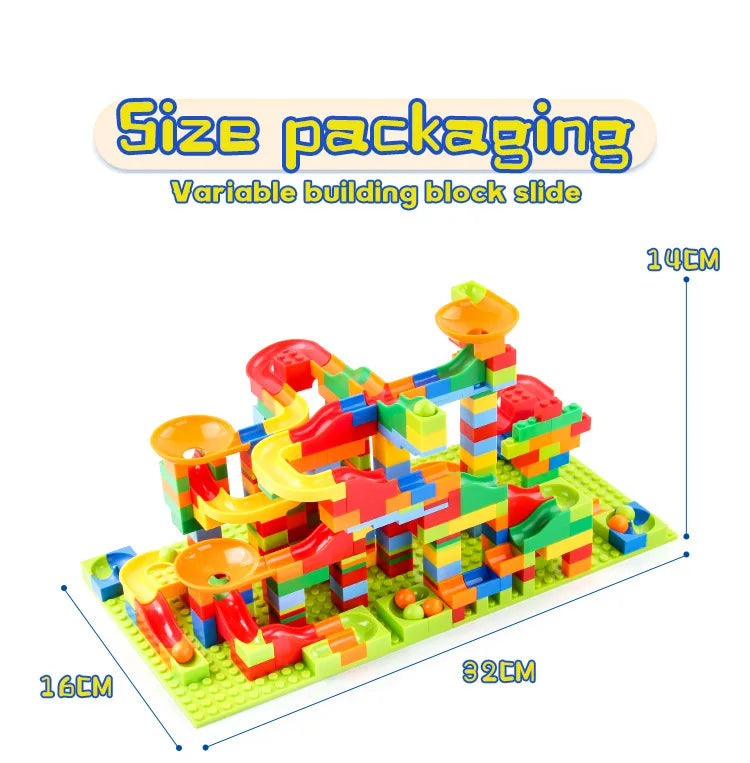 ELMAS Creative Marble Run Building Blocks Set - Al Masam Stationery LLC