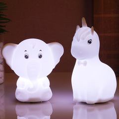 ELMAS Adorable Cat Night Light - 7-Color Touch Lamp