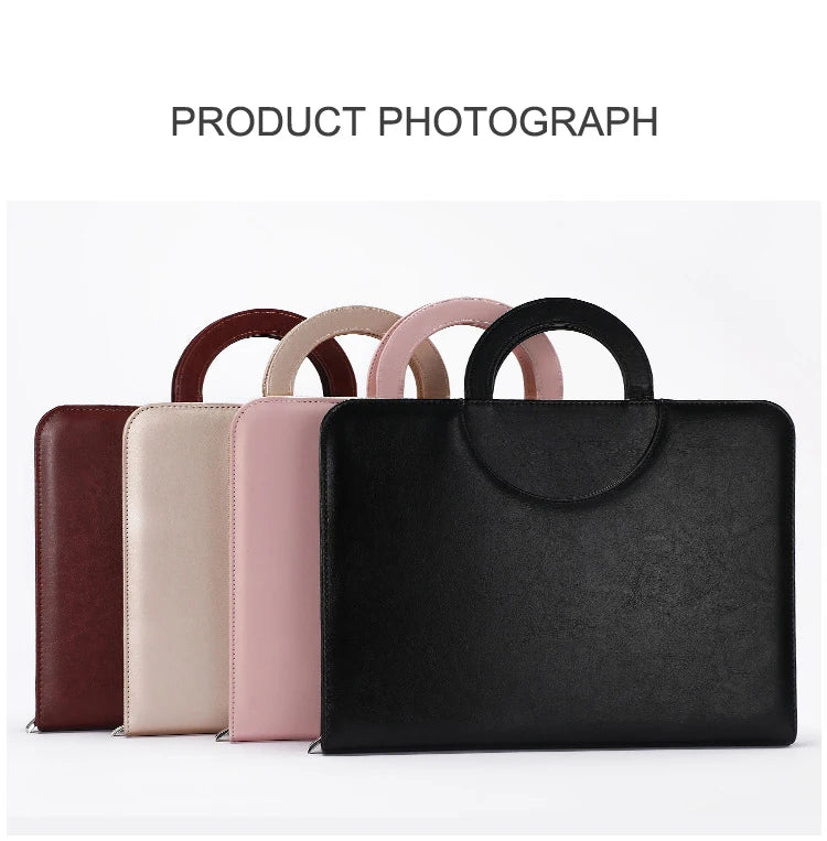 ELMAS Stylish A4 Leather Portfolio Organizer for Professionals - Al Masam Stationery LLC