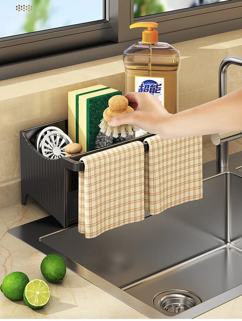 ELMAS Automatic Drainage Sink Storage Rack Organizer - Al Masam Stationery LLC