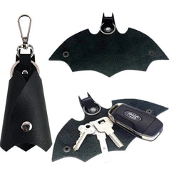 ELMAS Bruce Wayne Leather Keychain - Superhero Style Accessory