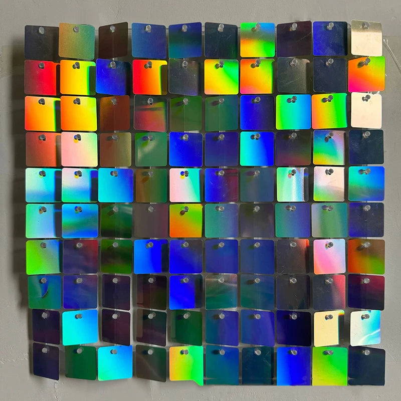 ELMAS 6/18/24Pcs 3D Square Sequin Backdrop Decor 30x30cm - Al Masam Stationery LLC