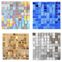 ELMAS Iridescent Silver Sequin Shimmer Wall Backdrop - Al Masam Stationery LLC
