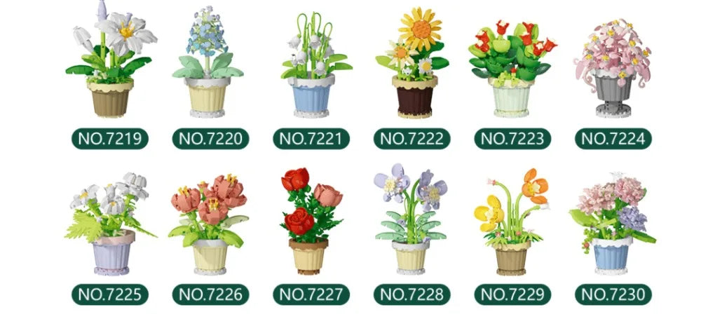 ELMAS DIY Flower Building Blocks - Creative Potted Decor - Al Masam Stationery LLC
