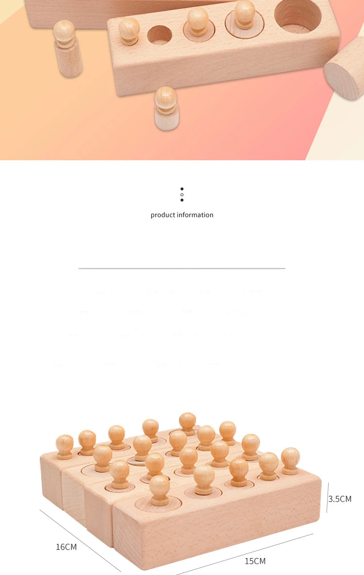 ELMAS Montessori Knobbed Cylinder Sensory Toys for Kids - Al Masam Stationery LLC