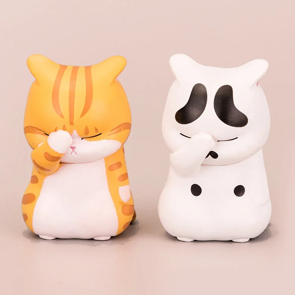 ELMAS Kawaii Cute Cat Doll Ornament Mini Model Figure - Al Masam Stationery LLC