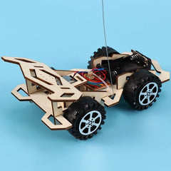 ELMAS DIY Electric Wooden Racing RC Toy for Kids