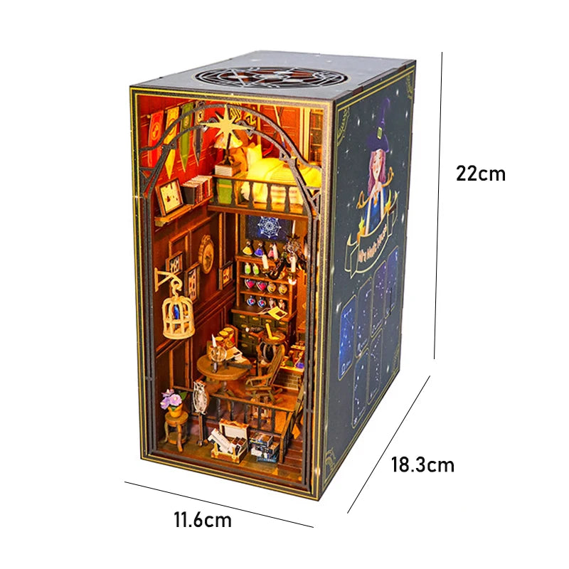ELMAS Creative 3D Puzzle Dollhouse Bookshelf Set - Al Masam Stationery LLC