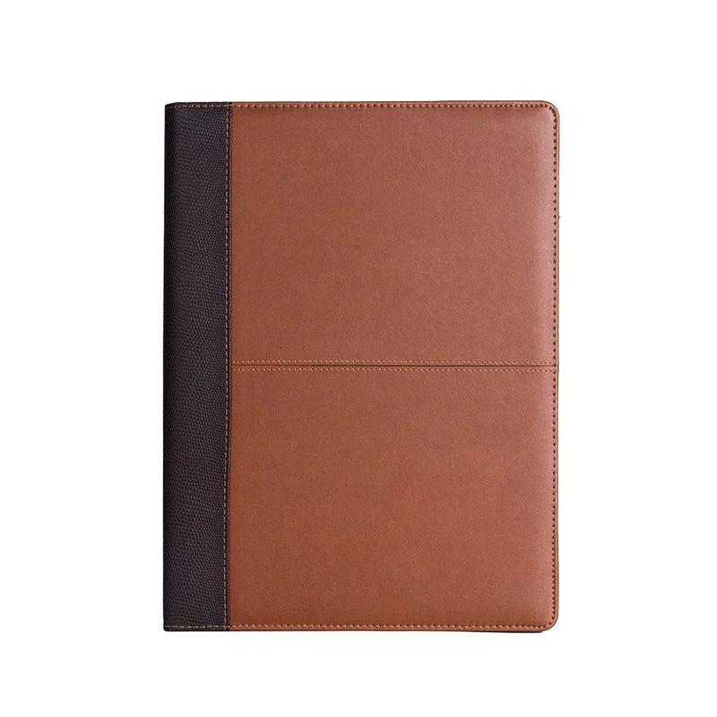 ELMAS Premium Leather A4 Portfolio Organizer - Black - Al Masam Stationery LLC