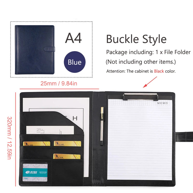 ELMAS Premium Leather A4 Portfolio Organizer Folder - Al Masam Stationery LLC