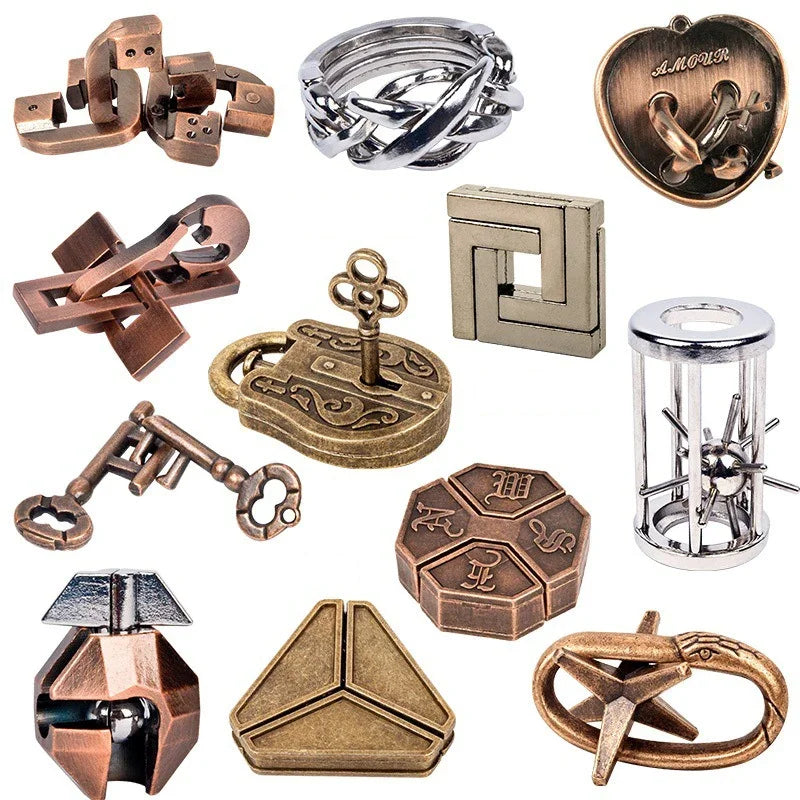 ELMAS Classic IQ Metal Brain Magic Puzzles Game Toys - Al Masam Stationery LLC