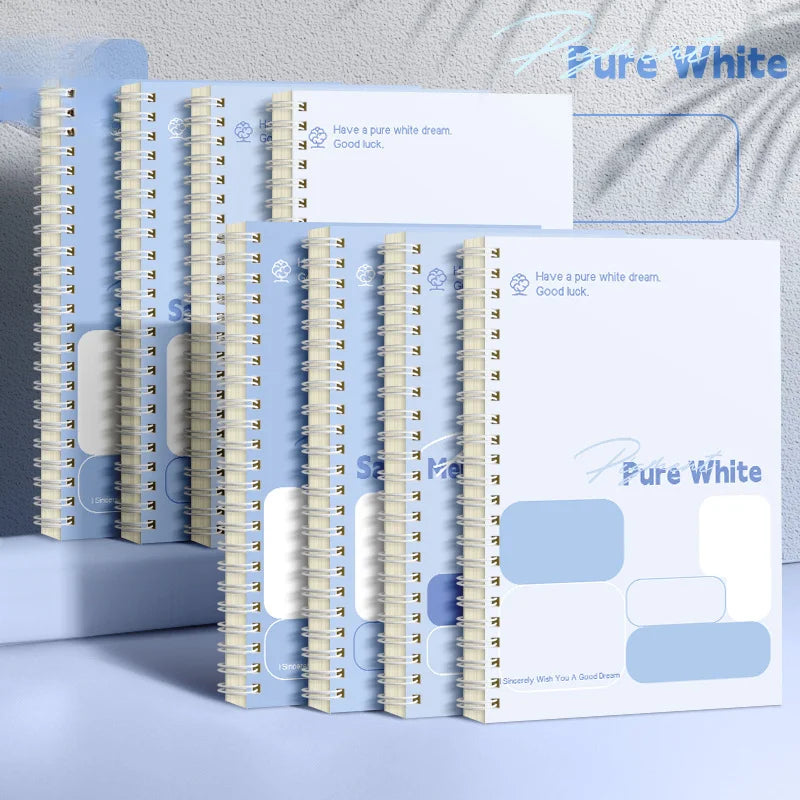 ELMAS A5 Coil Notebook Simple Blue Cute Notebook for Students - Al Masam Stationery LLC