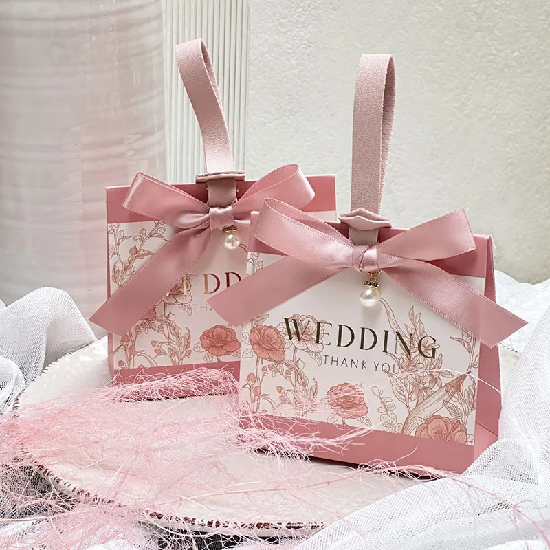 ELMAS 10/30/50Pcs Flower Wedding Boxes With Ribbons - Al Masam Stationery LLC