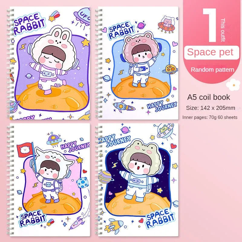 ELMAS Cute A5 Coil Notebook for Stylish Students - Al Masam Stationery LLC