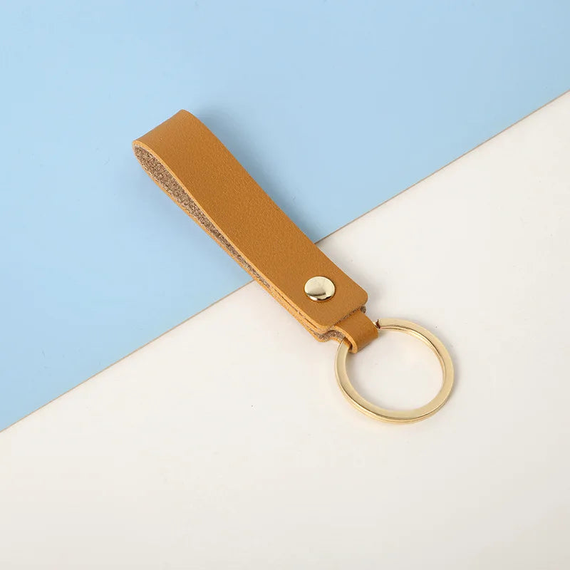 ELMAS Stylish PU Leather Keychains - 8 Vibrant Colors - Al Masam Stationery LLC