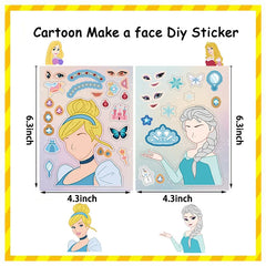 ELMAS 8 Sheets Disney Princess Puzzle Stickers DIY Fun - Al Masam Stationery LLC