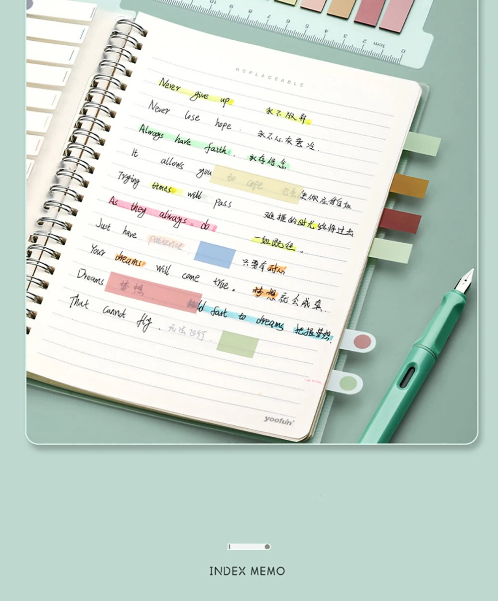 ELMAS Retro Morandi Sticky Notes Notepad School Supplies - Al Masam Stationery LLC