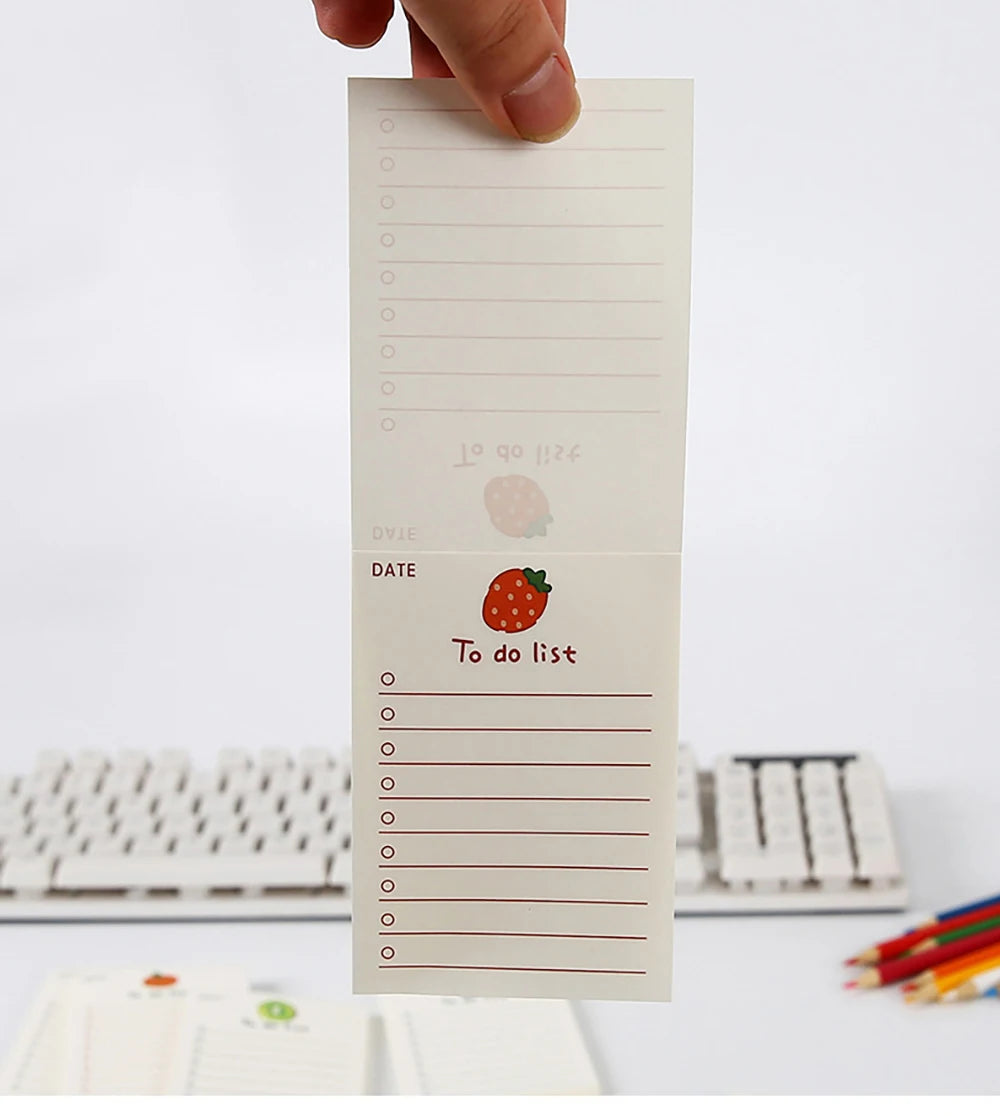 ELMAS Simple Memo Pad Tearable Kawaii Fruit Notes - Al Masam Stationery LLC