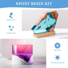 ELMAS Bubbles Free Crystal Clear Epoxy Resin Art Kit