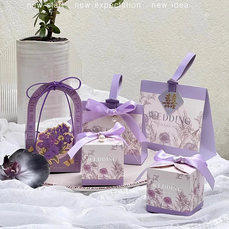 ELMAS 10/30/50Pcs Flower Wedding Portable Gift Boxes - Al Masam Stationery LLC