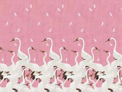 ELMAS Custom 3D Wallpaper Mural Bamboo Leaf Crane Decor - Al Masam Stationery LLC