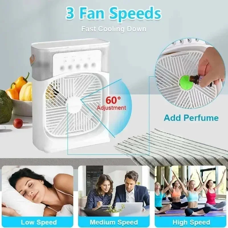 ELMAS Xiaomi 3-in-1 Portable Fan With LED Night Light - Al Masam Stationery LLC