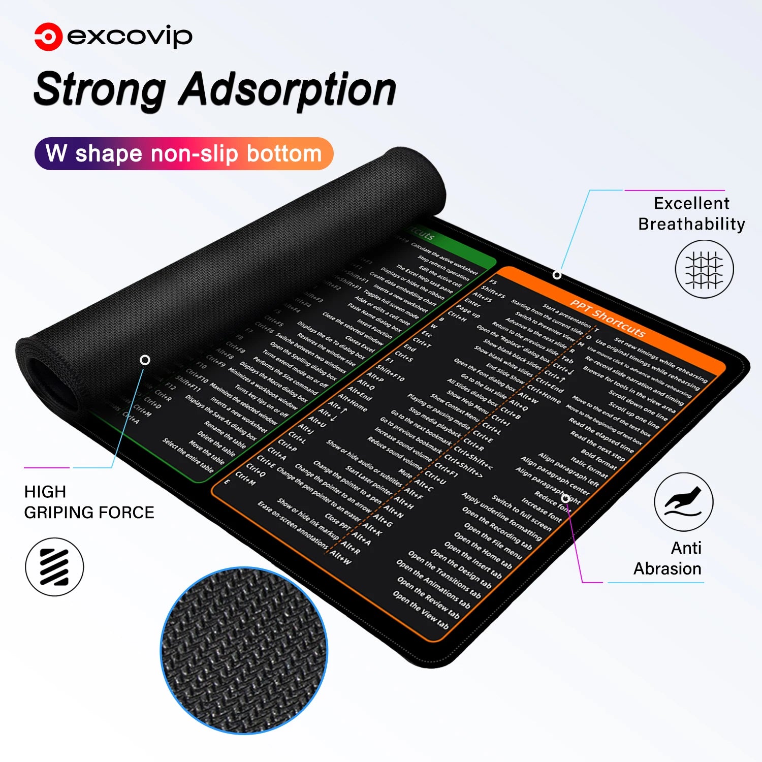 ELMAS Ultimate Office & Gaming Mouse Pad with Shortcuts - Al Masam Stationery LLC